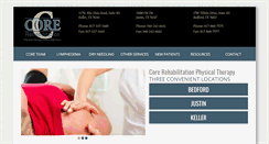 Desktop Screenshot of corerehabphysicaltherapy.com