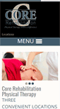 Mobile Screenshot of corerehabphysicaltherapy.com